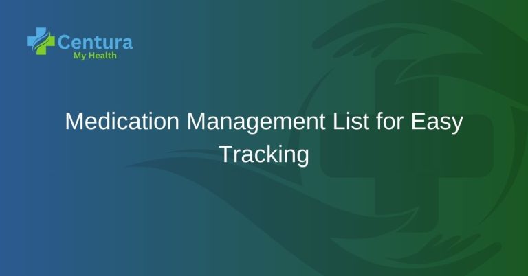 Medication Management List for Easy Tracking