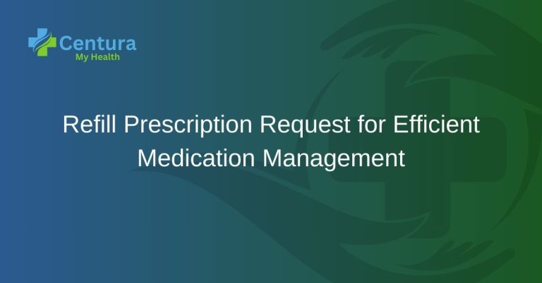 Refill Prescription Request for Efficient Medication Management